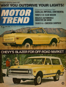 MOTOR TREND 1969 APR - COBRA COUPE, CHEVY BLAZER*